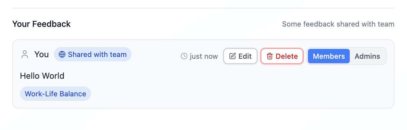 Feedback Entry Before Emoji Reactions